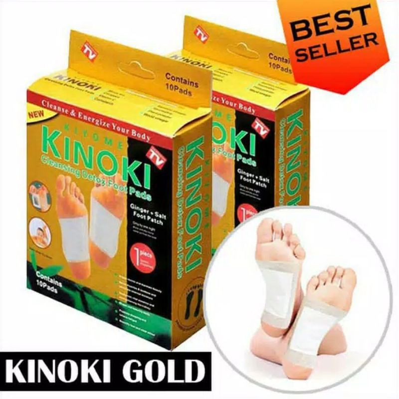 KOYO KAKI KINOKI GOLD DETOX FOOT PATCH PADS KOYO PENYERAP RACUN ALAT OBAT BUANG RACUN