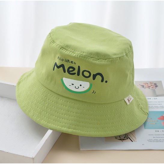 Halomam - Bucket Hat Melon ( Topi Bucket Bayi Unisex/ Topi Bucket Anak Lelaki / Perempuan )-4