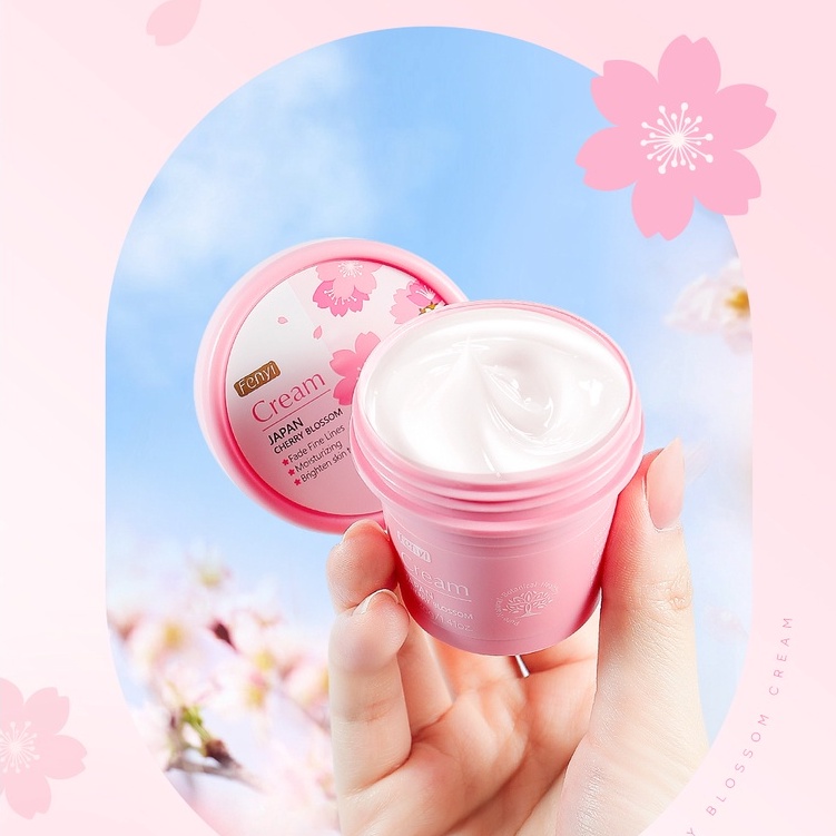 Fenyi Japan Cherry Blossom Krim Memudarkan Kemerahan Pelembab Kulit Bersinar 40g