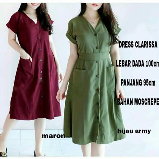 CATHERINE - DRESS CLARISA / DRESS / DRESS WANITA / DRESS CASUAL