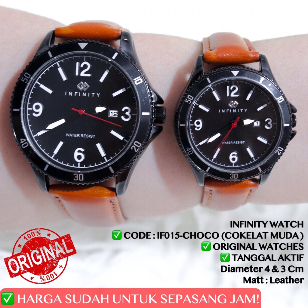 Jam tangan couple original INFINITY premium watch leather free box IF015