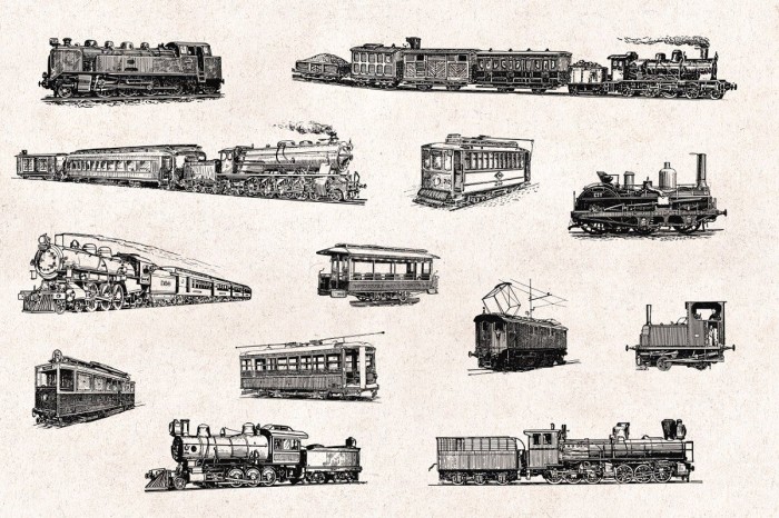 Vintage Transport Engravings - Vector Designs