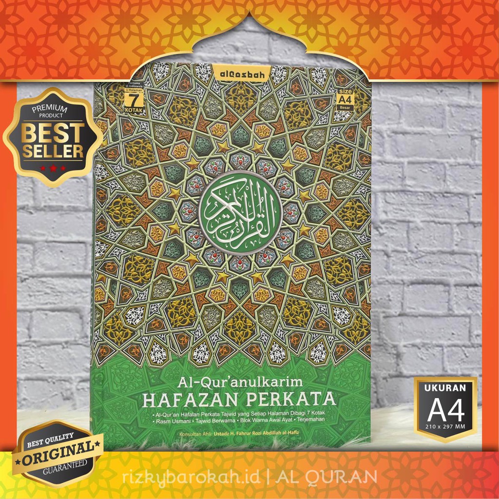 Bisa COD - Hijau - Al Quran Hafalan Perkata Hafazan 7 HC A4 - Alquran Terjemah Tajwid Hafazan Besar
