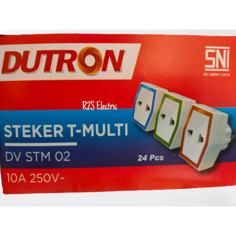 Steker Colokan T Multi  DEXTA / Dutron / Stop Kontak Cabang 3 Multi Fungsi  / Steker Saklar Serbaguna