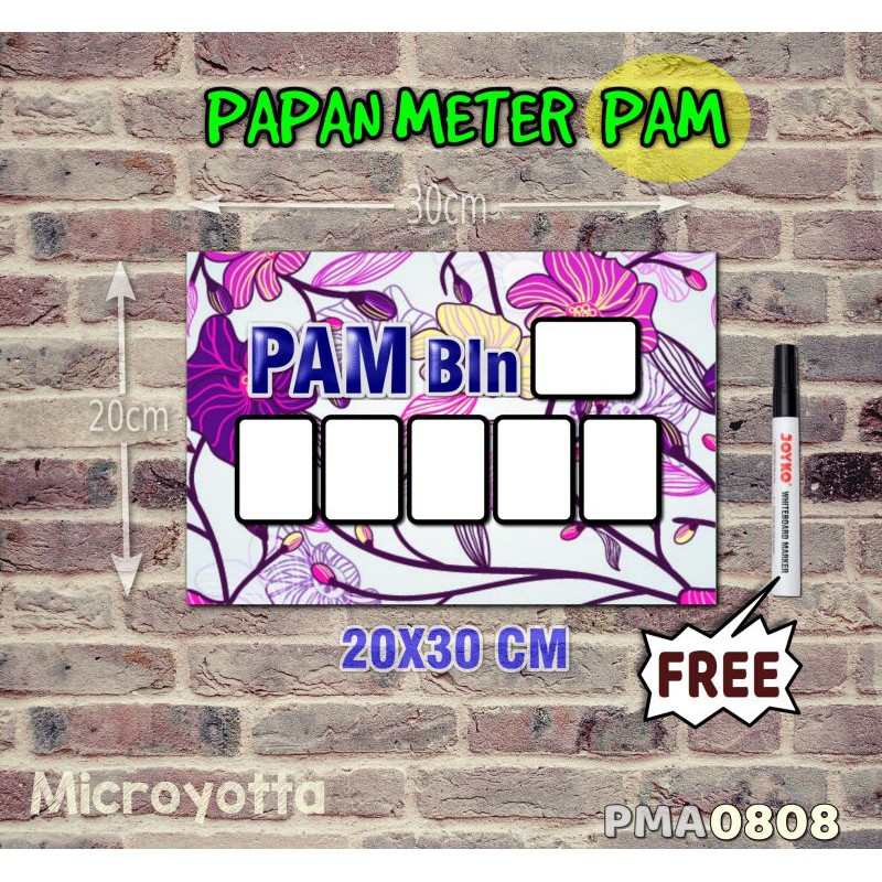 

Microyotta Papan Meter Listrik PLN PAM motif Unik - Flower 08