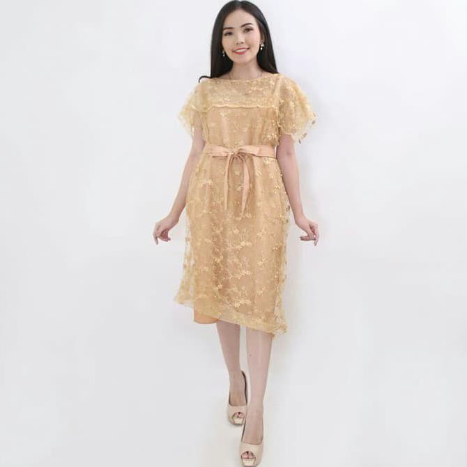 Barang Berkualitas Baju Atasan Wanita Maxi Drees Brokat ulfa Baju pesta DISKON