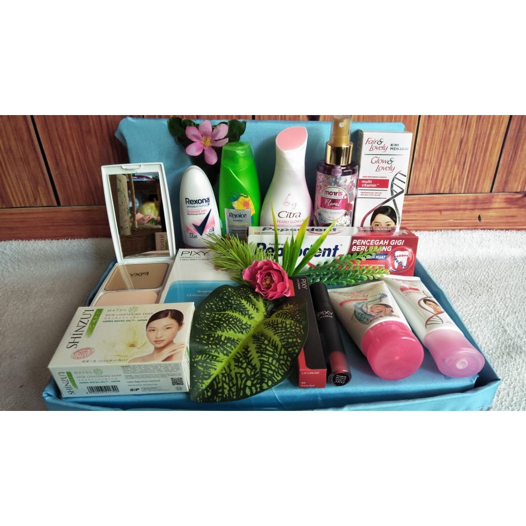 BEST PRODUCT Paket Hantaran / Seserahan Pernikahan Perlengkapan Mandi + KOSMETIK Parsel Seserahan Pe