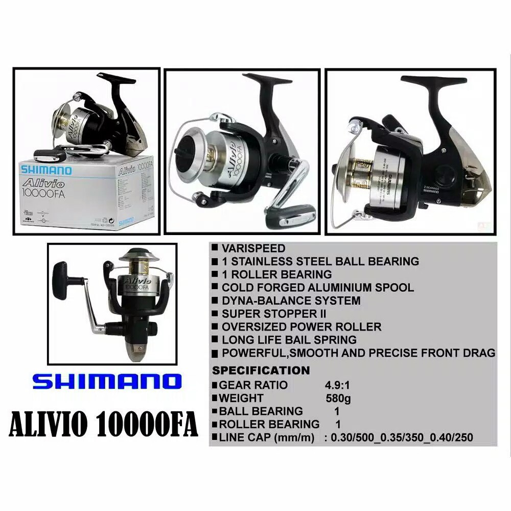 Reel Shimano Alivio 6000 Fa Katrol Pancing Made In Malaysia Shopee Indonesia