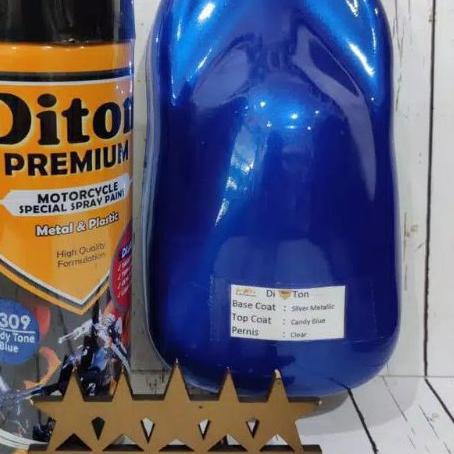 ♜ Cat Semprot Biru Candy Tone Blue 9309 Diton Premium Cat Sepeda Motor Mobil Velg Pilok Original Dit