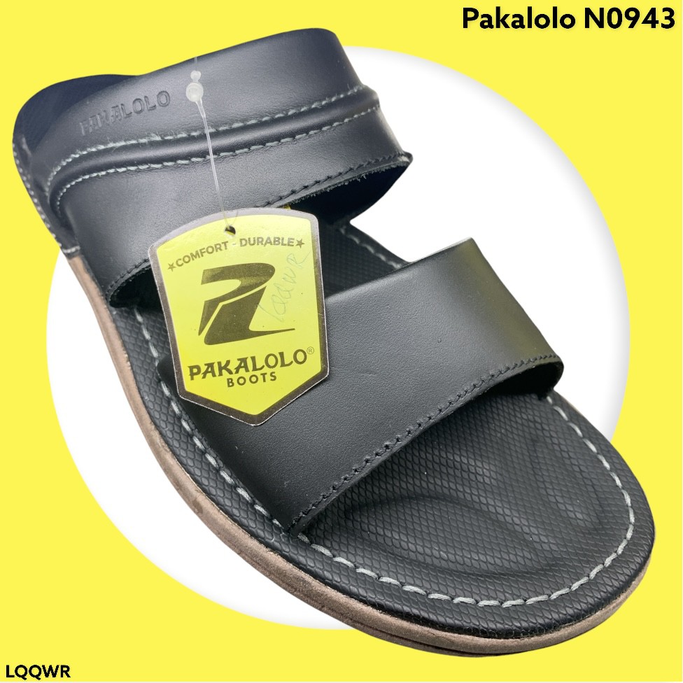 Sandal Pakalolo N0943 Black- Sandal Pria - Sandal Cowok - Sandal Kulit - Sandal Keren - Sandal Bagus