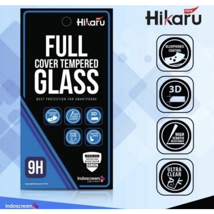 Vivo Y01 Y15S Hikaru Premium Full Cover Tempered Glass Anti Gores Full Cover White_Cell