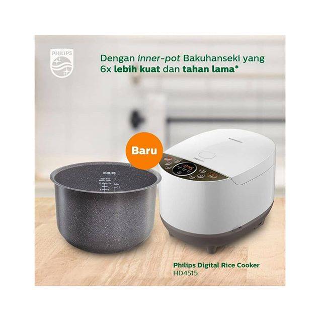 RICECOOKER PHILIPS DIGITAL FUZZY LOGIC | 1.8 Liter HD4515/33 GARANSI RESMI