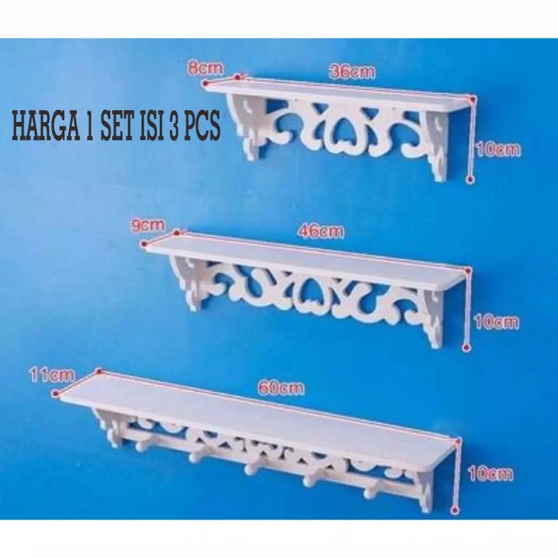 [COD] Rak vintage susun 3/Rak Dinding Murah
