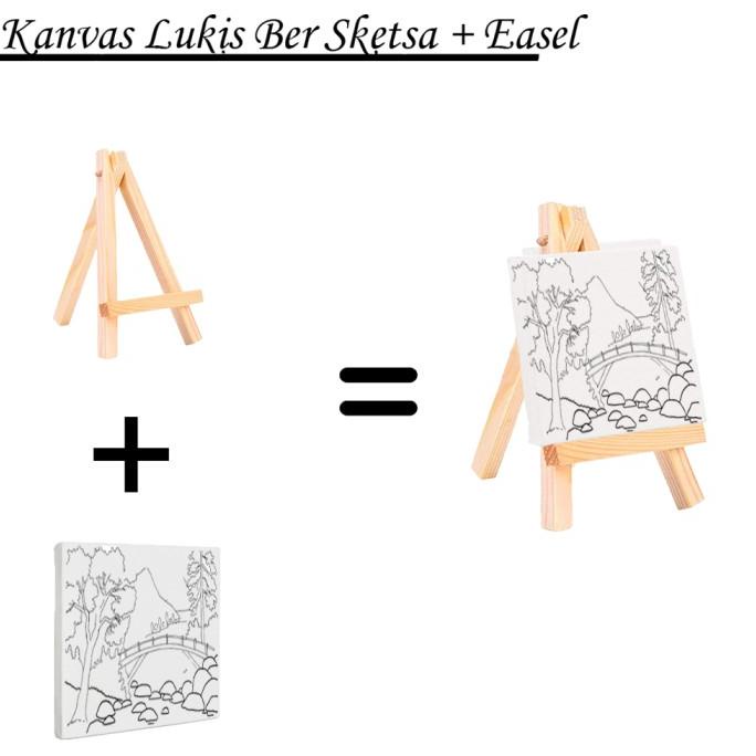 

KANVAS LUKIS MINI SKETSA / DISPLAY MINI EASEL - 10X10