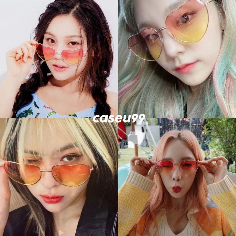 love sunglasses gradation like a Taeyeon umji ryujin yeji itzy seulgi red Velvet Eric haknyeon the boys seonghwa ateez Lisa blackpink lizz ive// kacamata hati gradasi KPop frame besi