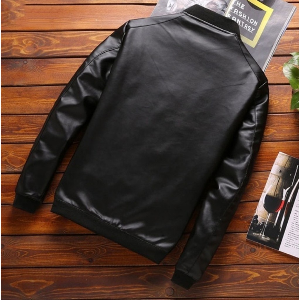 Jaket LEATHER Fashion PRIA Casual Semi Kulit Terbaru Stayle Biker Motor