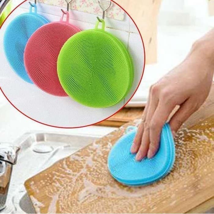 SPON Cuci Piring SILIKON Sponge Silicone Spon Silikon Murah Grosir Spon Dapur Multifungsi Spon Karet