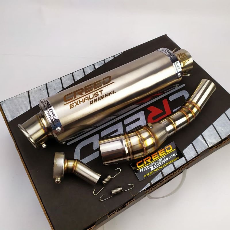 knalpot racing+slip on+db killer Creed Exhaust for CBR 150R, CB150R, NINJA 250FI/KARBU, NINJA 250SL 