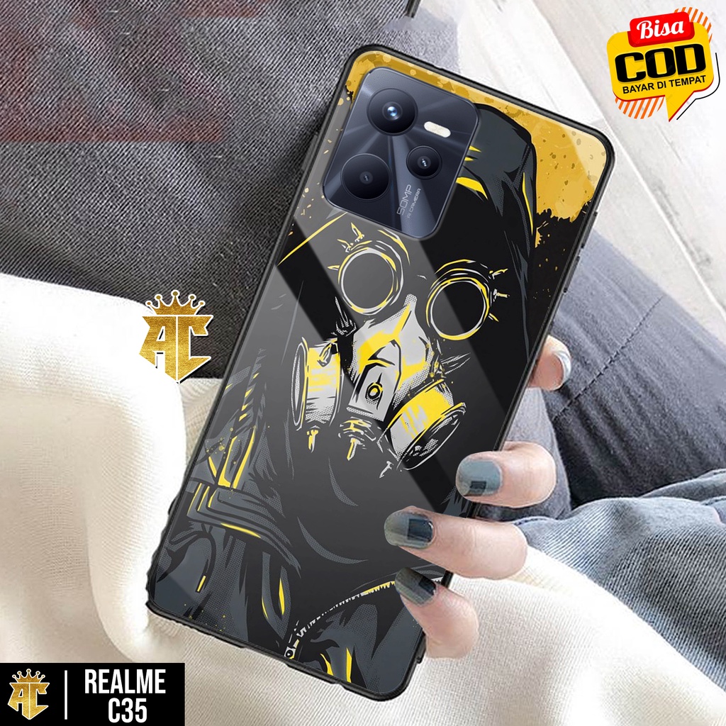 Case REALME C35 - Casing REALME C35 - Terbaru 2021 AERO CASE [ MOTIF MASK ] Silikon REALME C35  -  C