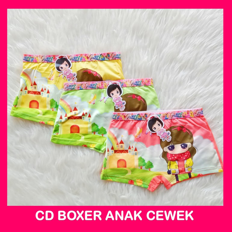 Celana Dalam Boxer Anak Perempuan Motif Karakter Lucu Celana Pendek Kolor Anak Perempuan Murah Terlaris