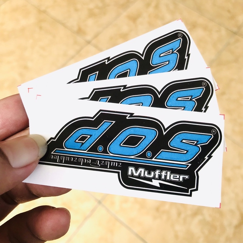 Stiker DOS Muffler stiker herex racing anti air bijian