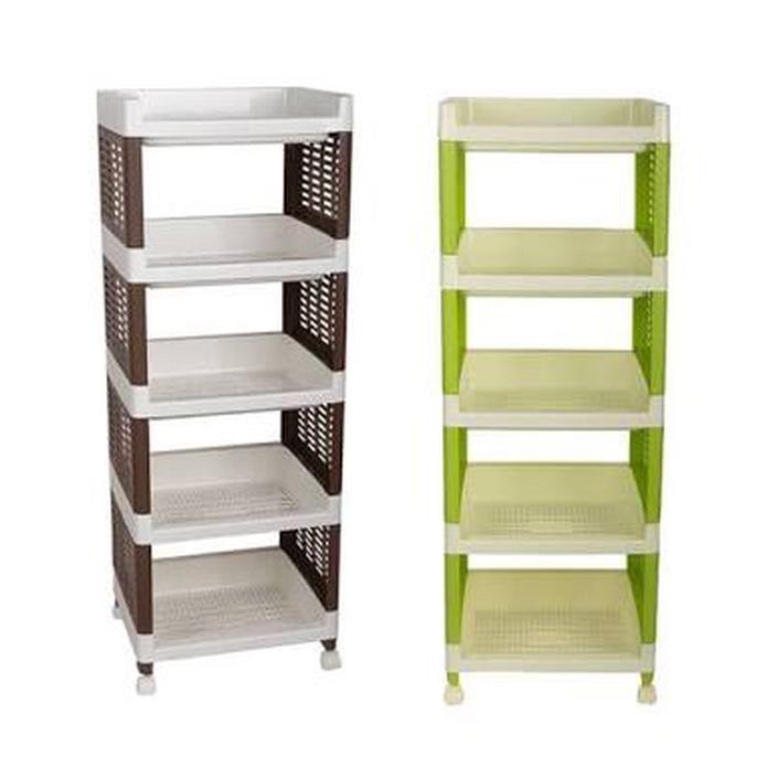 Rak Plastik Susun 5 + Roda