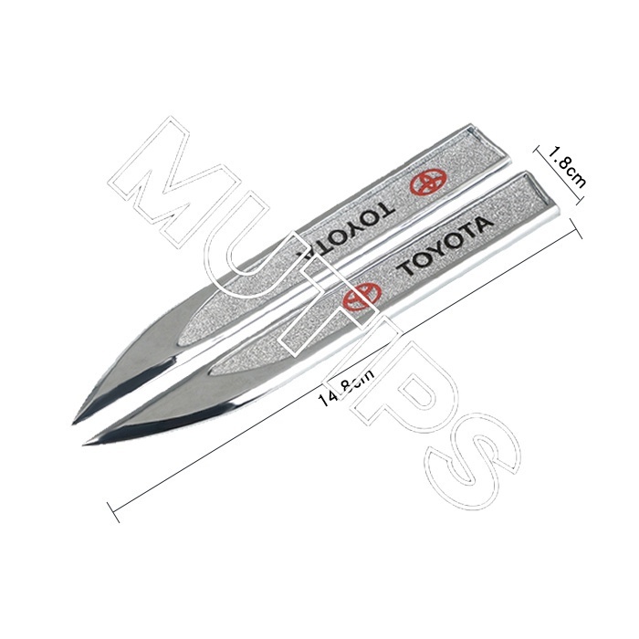 2 Pcs Sticker Dekorasi Panel Samping Pintu Mobil Motif Logo Toyota Avanza Rush Kijiang Innova Calya Razie Yaris Wish Corolla
