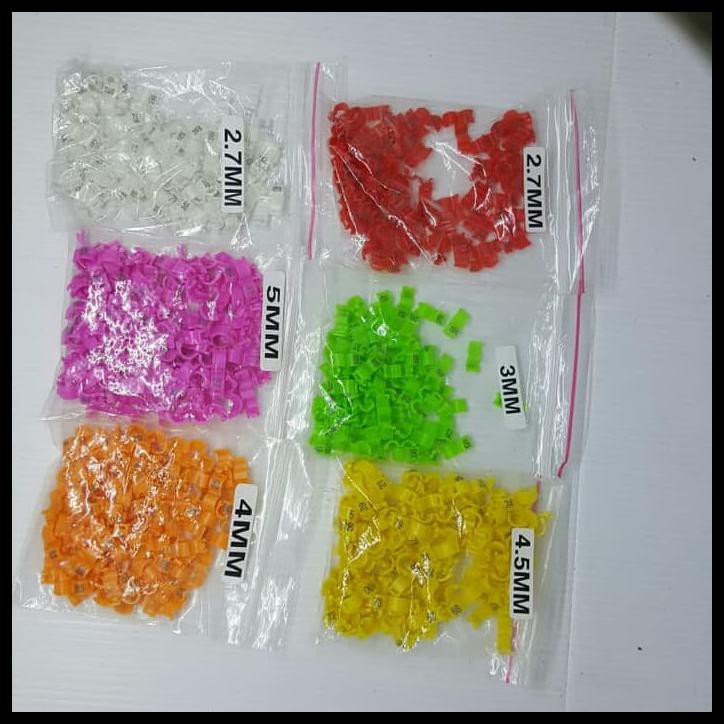 Silahkan Order Gelang Kaki Burung Foot Ring Bird Lovebird Pleci Kenari Ciblek Murai K - Putih