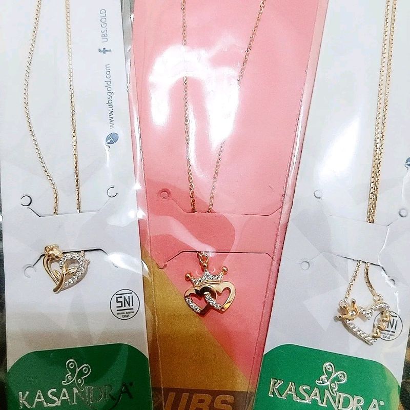 Kalung Love variasi UBS kadar 375 8K 420 9K