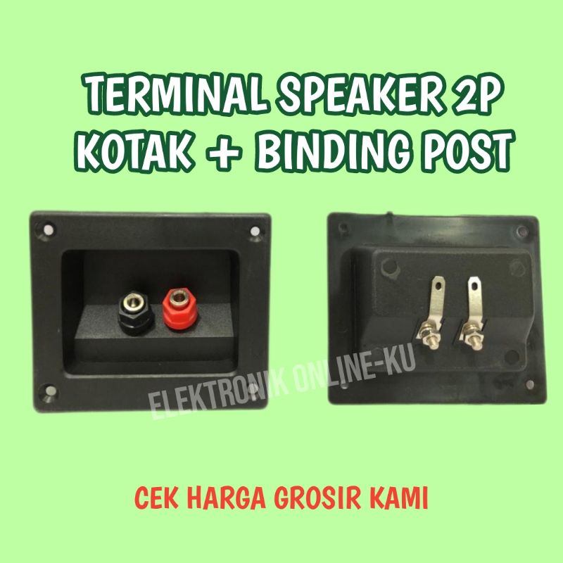 TERMINAL SPEAKER 2PIN KOTAK + BINDING POST