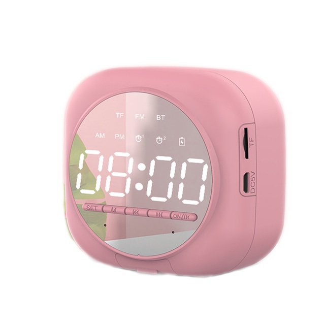 Speaker Jam Bluetooth Mini Versi 5.0 + Alarm dan Radio Q-12