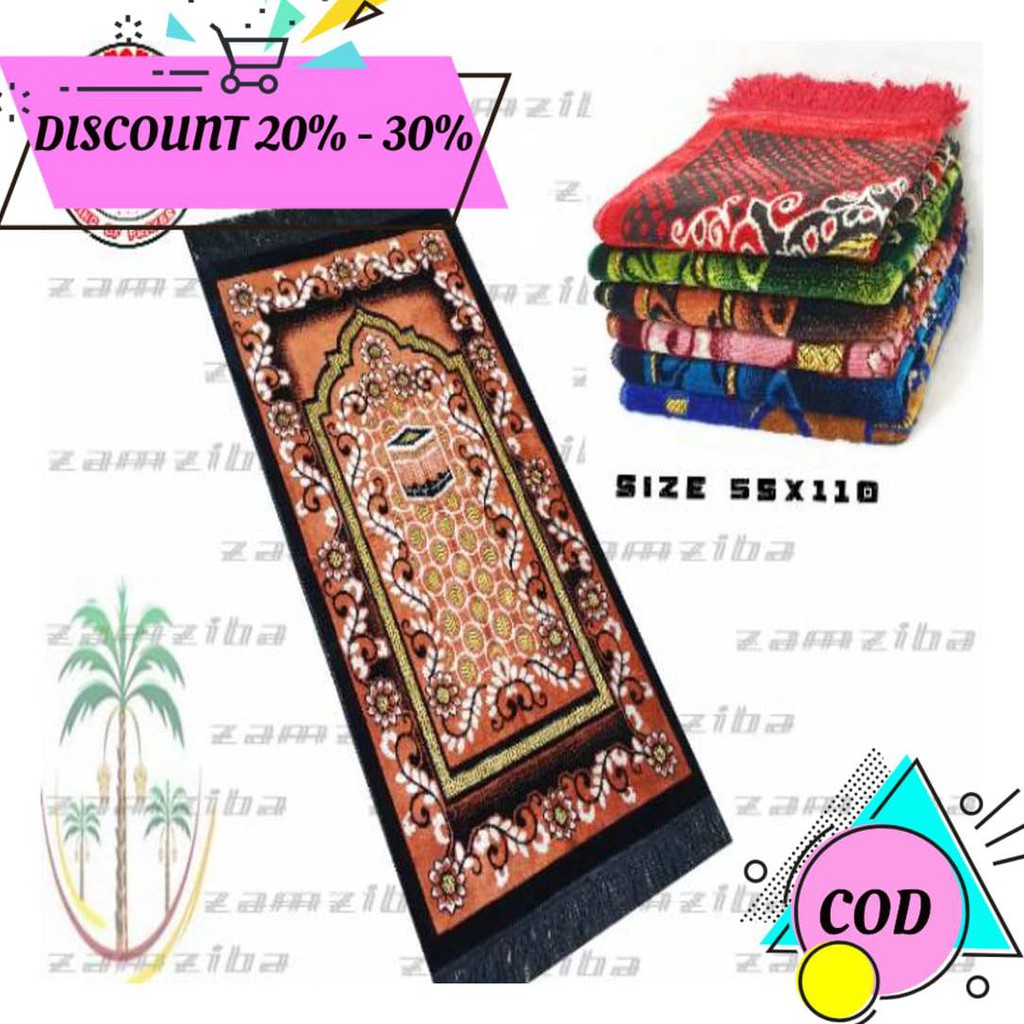 (BAYAR DITEMPAT) SAJADAH BULU HALUS 55X110 TURKEY TURKI  OLEH OLEH UMROH AA1386