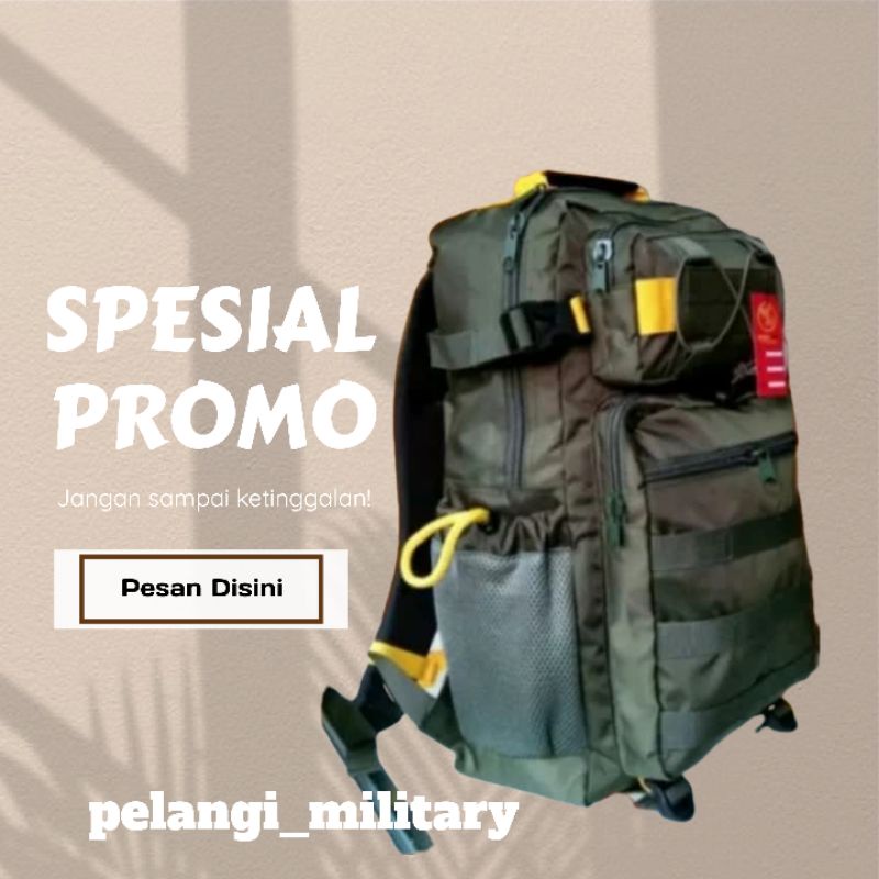 Tas ransel pria hijau army tas Libanon terbaru/tas ransel tactical free emblem