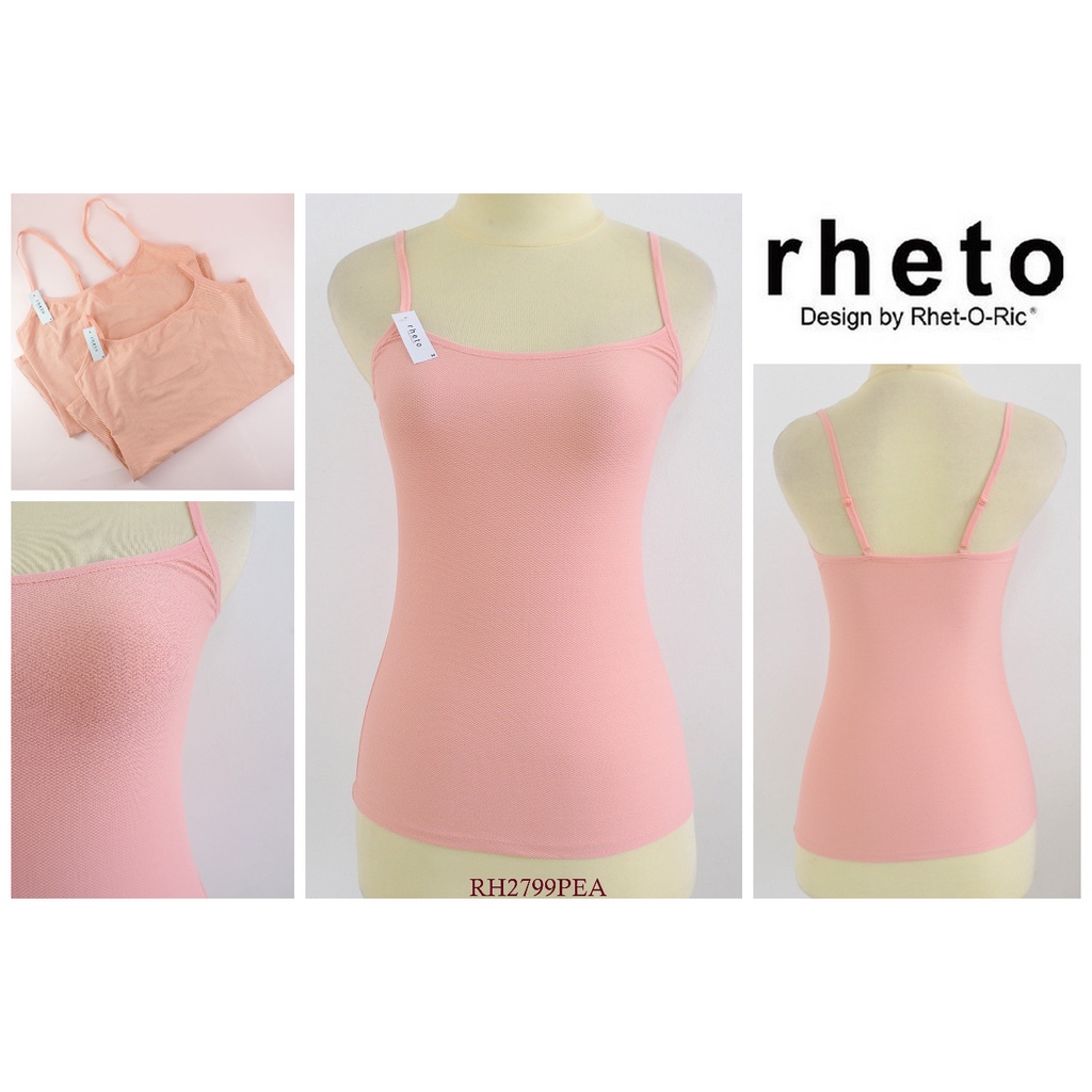 Lingerie Wanita Model Kamisol / Tank top RHETO Sleepwear Atasan Polos RH2799PEA-2