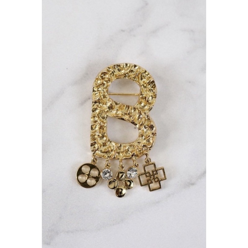 New Buttonscarves Textured Brooch with Charm