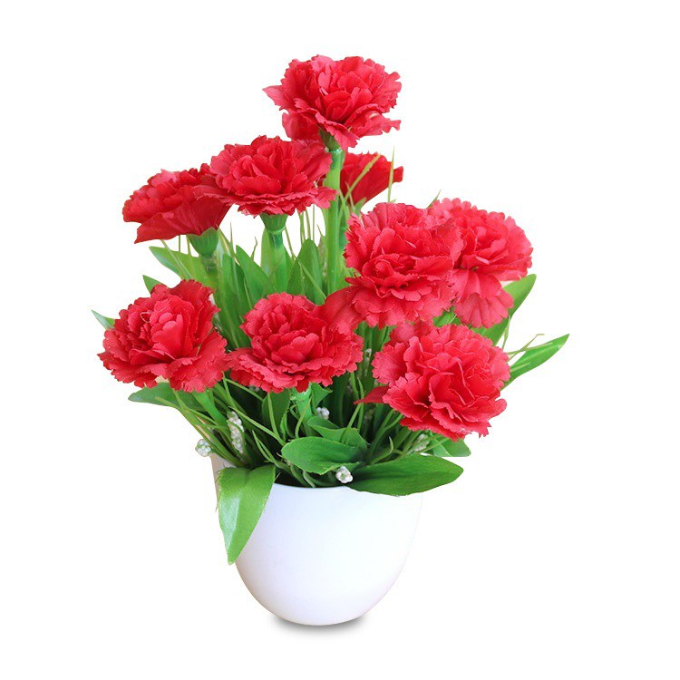 FYGALERYSURABAYA PT19 Pot Tanaman Hias Bunga Hias Plastik Ornamen Pot Bongsai Artificial Flower Decoration