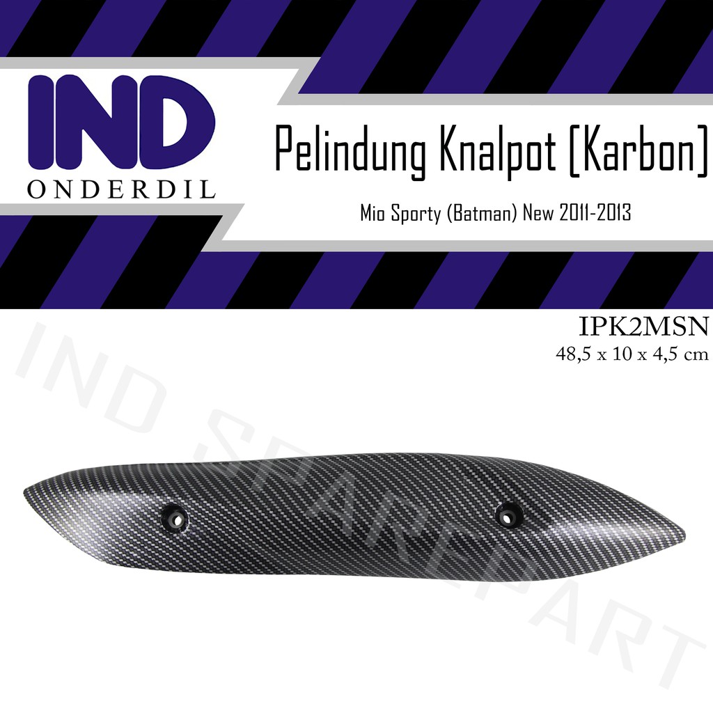 Cover Tutup-Pelindung Knalpot Carbon-Karbon Mio Sporty New-Batman