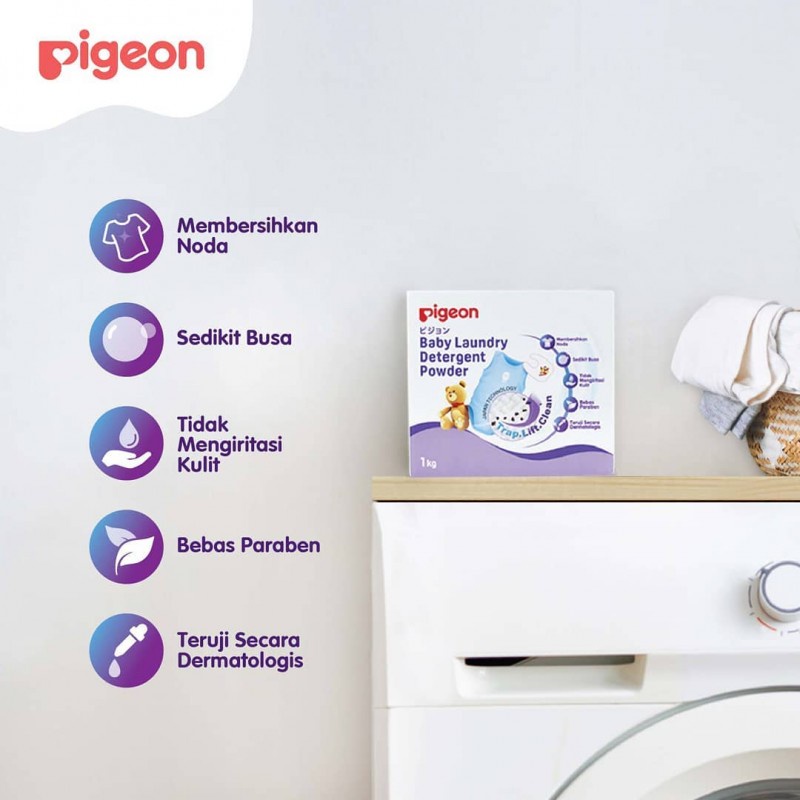 Pigeon Baby Laundry Detergent Powder Deterjen Baju Bayi Bubuk - 1 Kg