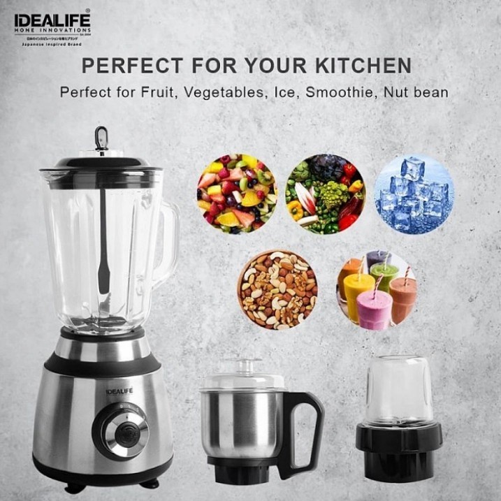 Idealife IL-220A Blender Kaca Listrik Penggiling Elektrik Dapur Halus