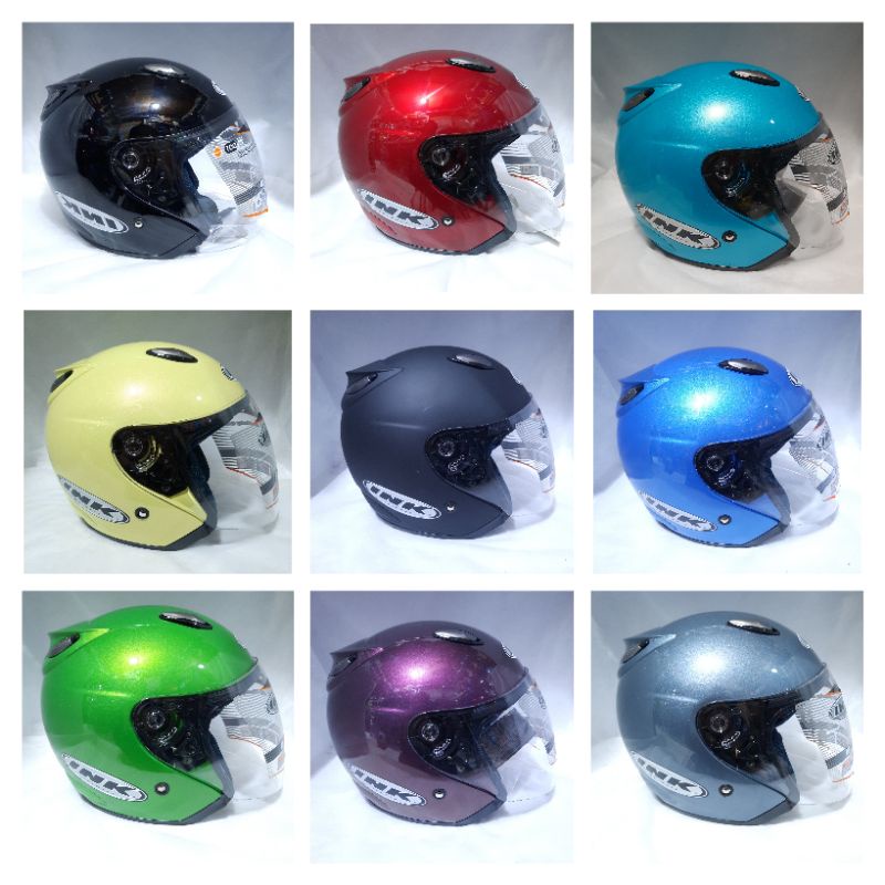 helm half face helm ink centro original warna solid