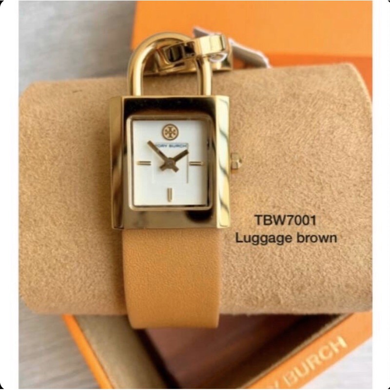 JAM TANGAN TORY BURCH SURREY BROWN GOLD TBW 7001