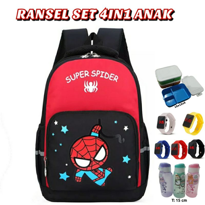 dem_sare / DS.1142 SUPERSPIDER Tas Ransel Anak Sekolah Laki - Laki TK SD Paud Karakter Cartoon Tas Anak Sekolah Motif Kartun Kekinian Tas Ransel Anak Sekolah Karakter