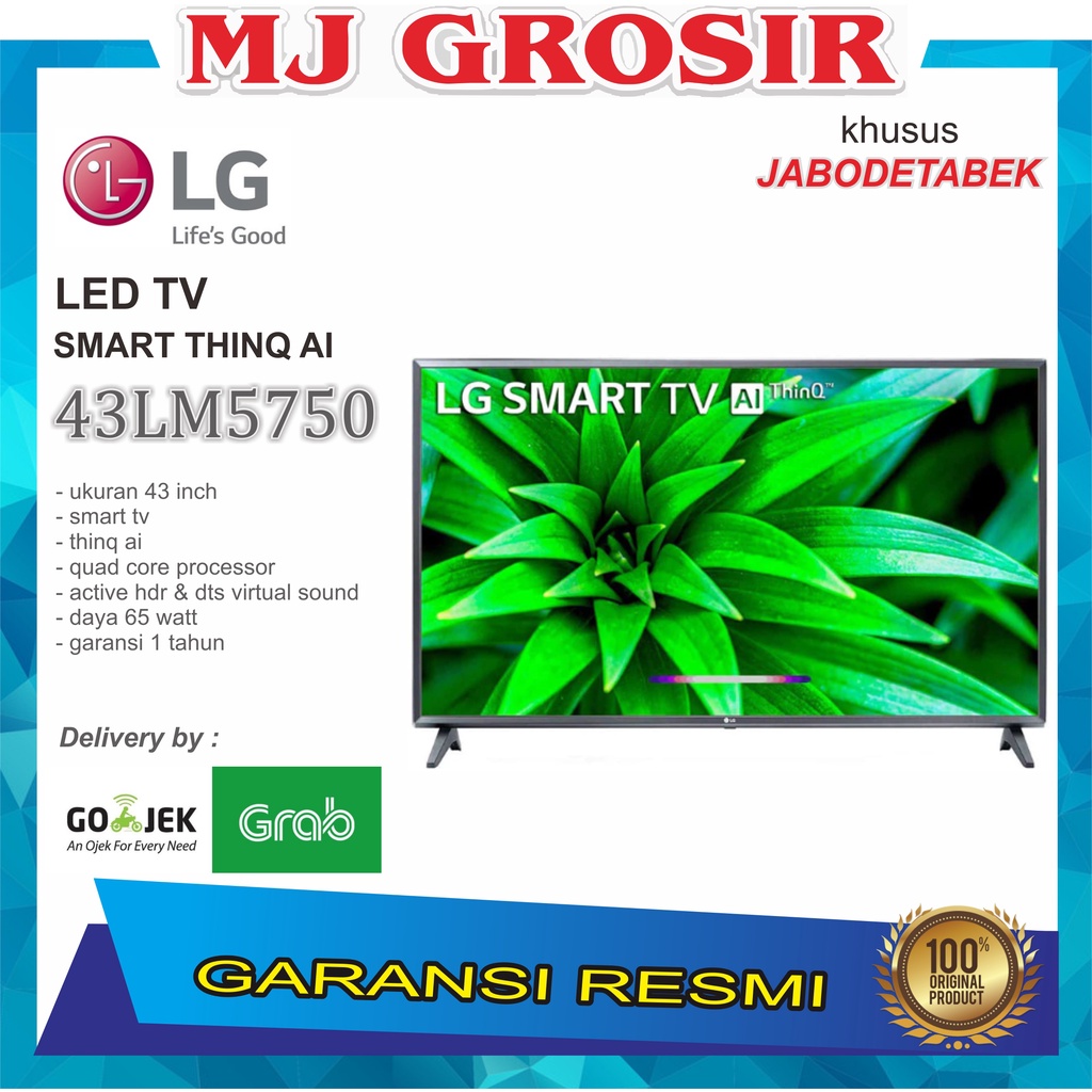 PROMO LED TV LG 43&quot; 43LM5750 43 INCH USB MOVIE FHD SMART TV THINQ AI