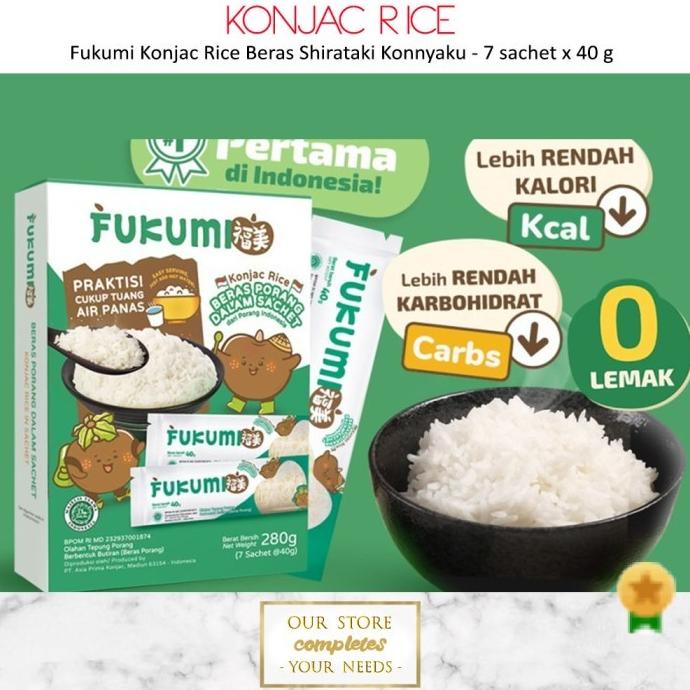 

Fukumi Konjac Rice Beras Shirataki Konnyaku beras porang 1 kg