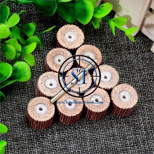 10pcs Bor Amplas Tutup Roda Gerinda Dremel Mandrel Grit 240 10mm Rotary Kayu Wood Shank Grinder Mini Penghalus