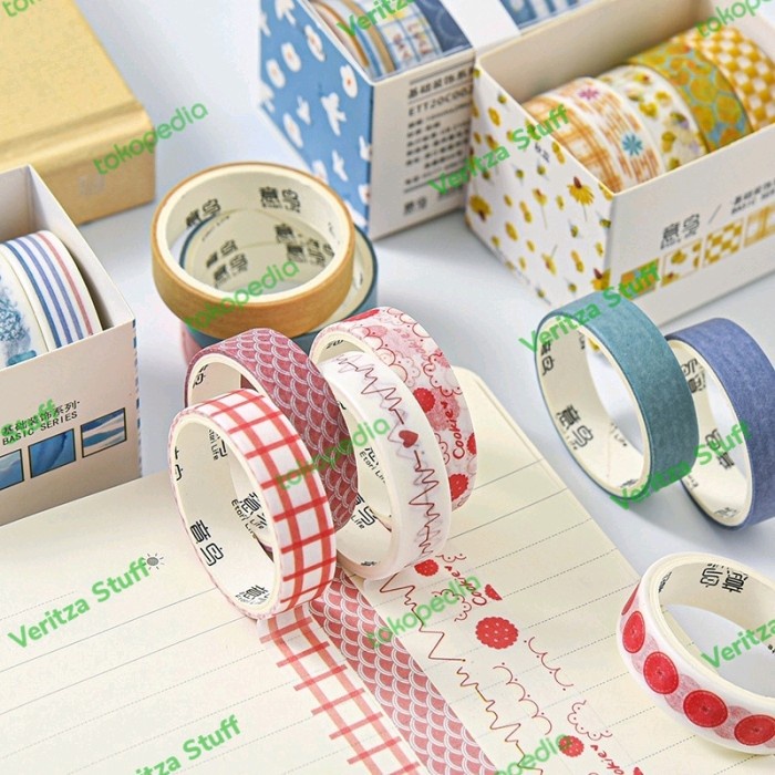 

Produk Unggulan Veritza Washi Tape Basic Pattern Colourfull Edition#Scrapbook#Journal Hot Sale