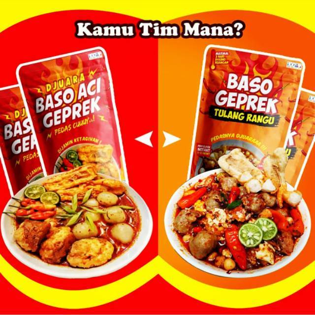 BASO GEPREK TULANG RANGU / BASO ACI GEPREK / SOUN MIE SEBLAK GEPREK SAMIRAOS