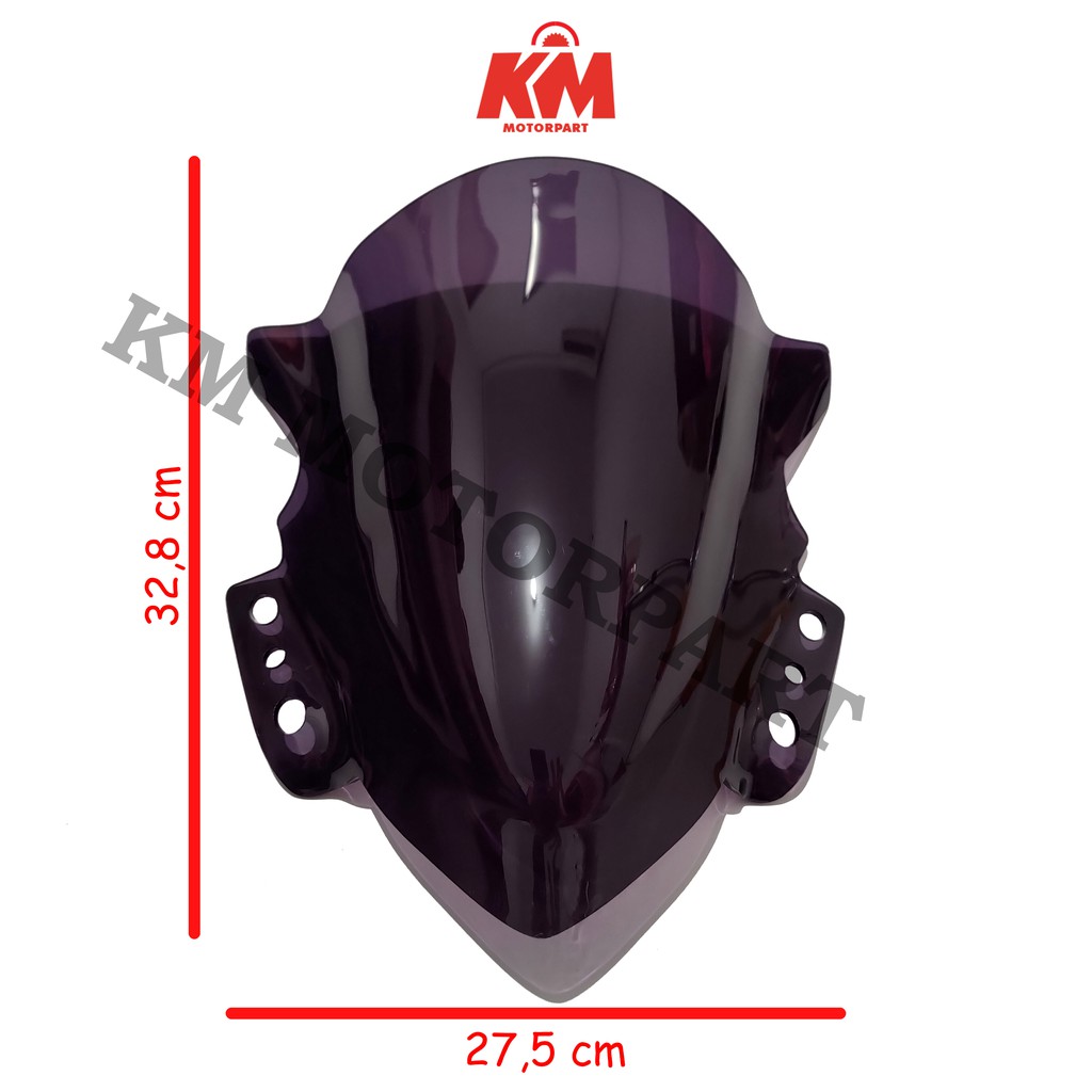 Visor Windshield Ninja 250rr Mono 250 sl Jenong Hitam Dan Bening Tebal 3 mm Panjang 32,8 cm