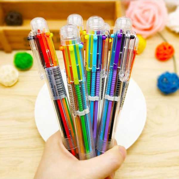 Paling Dicari ! Pena Ballpoint Multi Warna 6 in 1