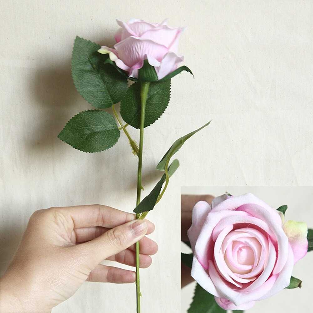Fleur Tanaman Bunga Mawar Plastik Artificial Dekorasi 1 PCS - A015